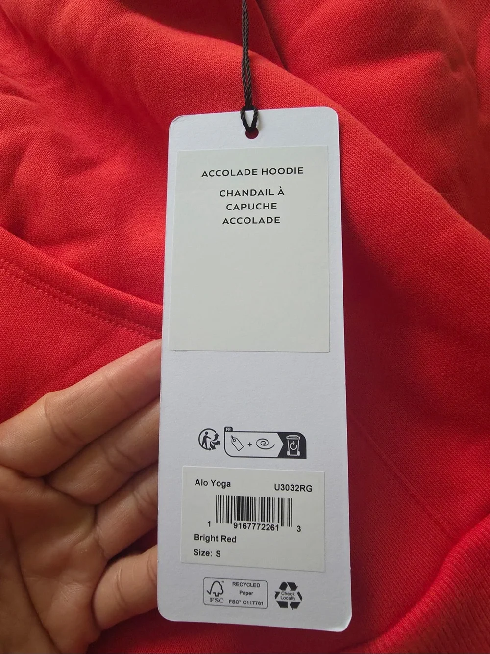ALO Yoga Red Oversized Hoodie